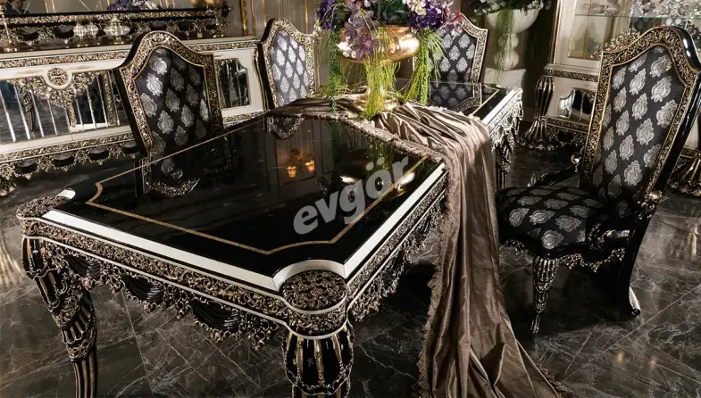 Fethiye Siyah Klasik Yemek Odası - 4