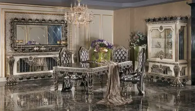 Fethiye Siyah Klasik Yemek Odası - 1