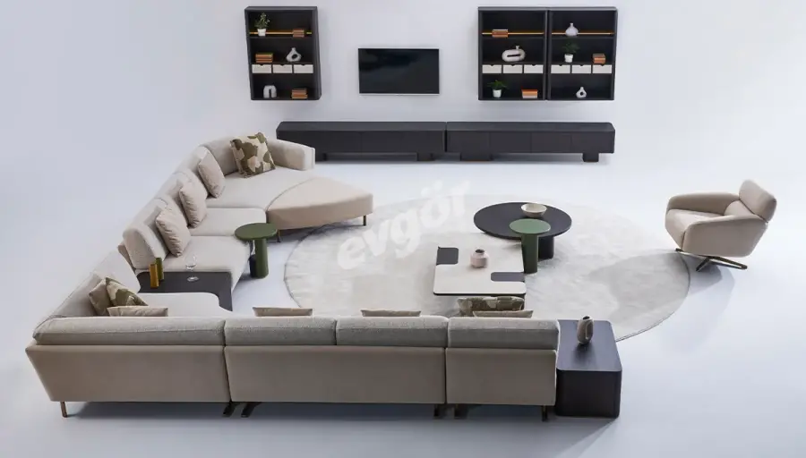Galena Modern Sectional Sofa Set - 2