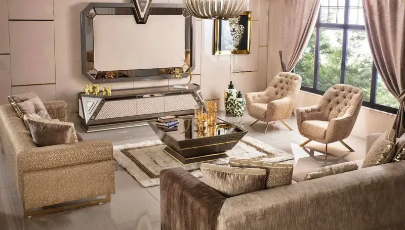 Gudnes Metal Sofa Set - 3