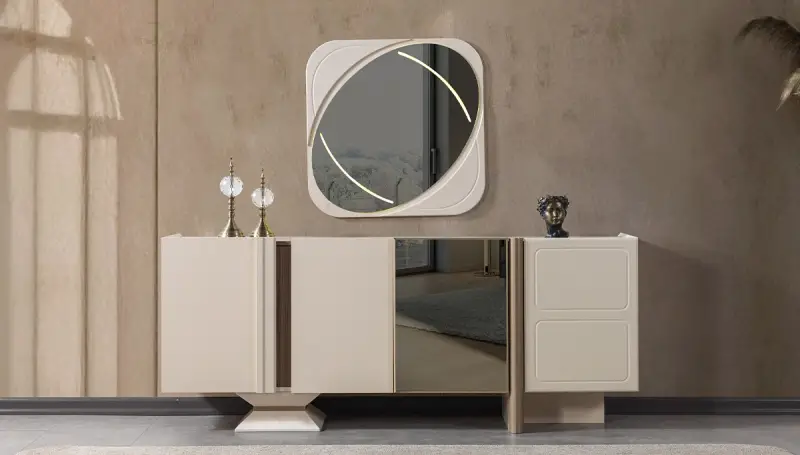 Gusto Modern Console + Mirror