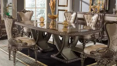 Hanzade Krem Klasik Yemek Odası - 2