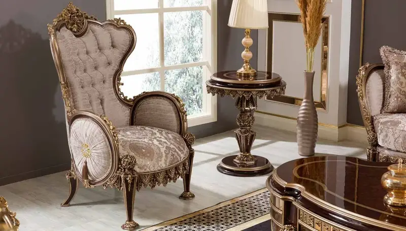 Haseki Ceviz Klasik Tekli Koltuk