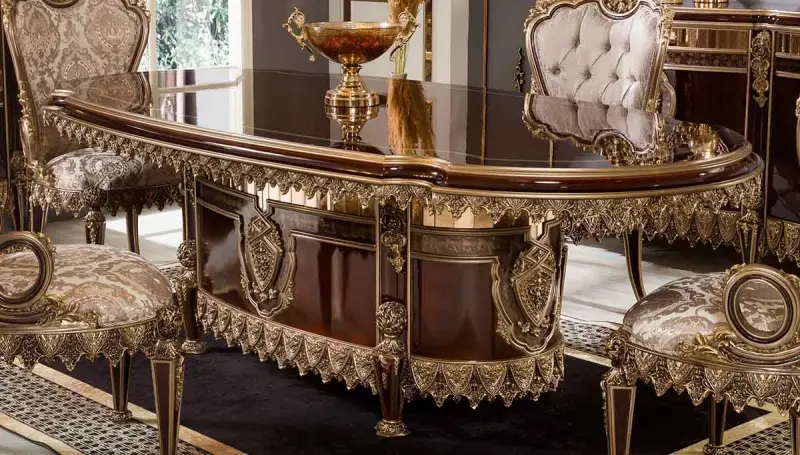 Haseki Ceviz Klasik Yemek Masası