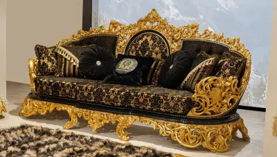 Hazar Black Sofa Set - 3
