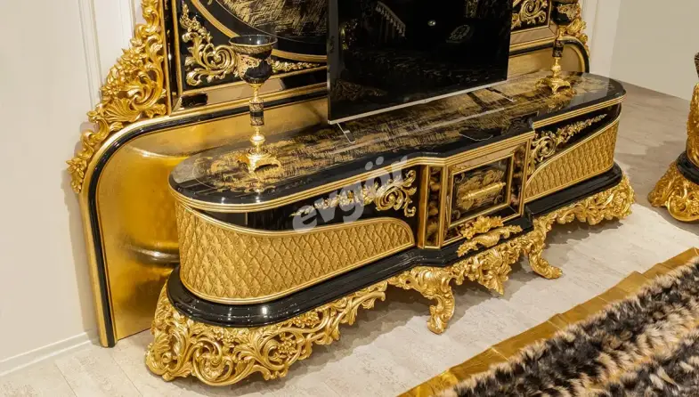 Hazar Siyah Klasik TV Sehpası - 1