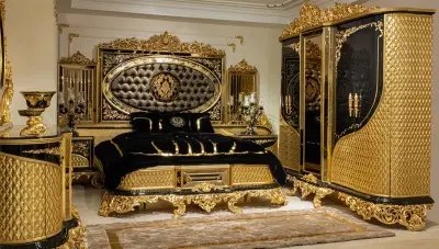 Hazar Black Bedroom - 1