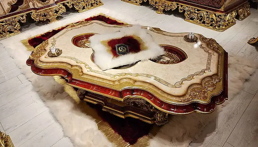 Humeyra Red Classic Coffee Table - 1