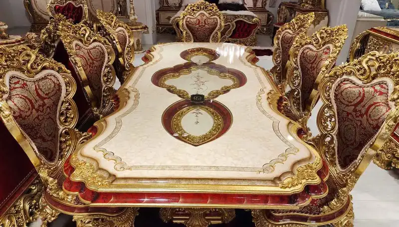 Humeyra Red Classic Dining Room - 5