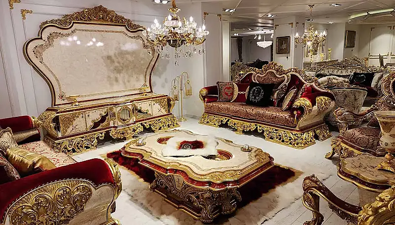 Humeyra Red Classic Sofa Set