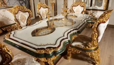 Humeyra Leafy Classic Dining Table - 2