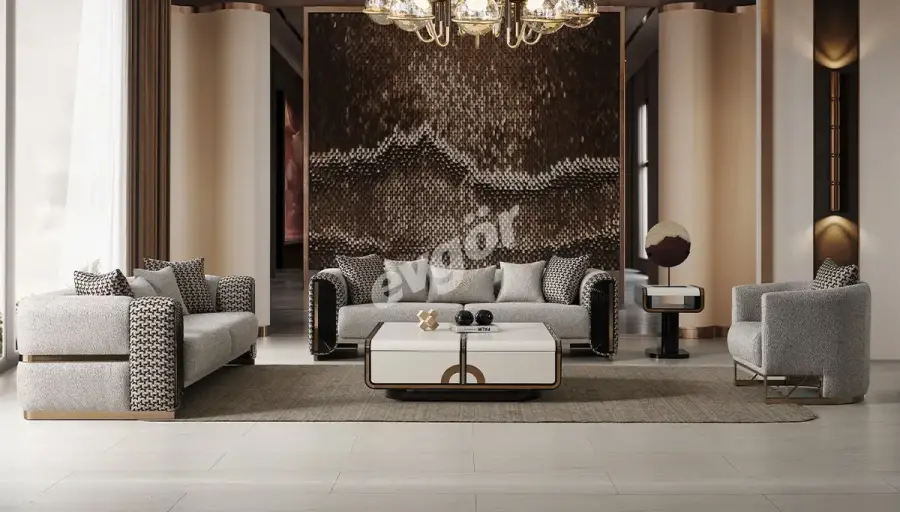 Ivory Luxury Sofa Set - 1