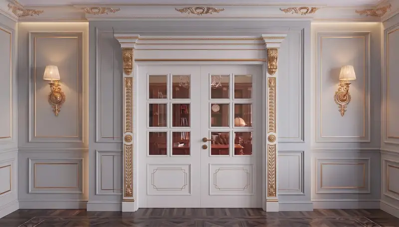Kardelen Classic Double-Leaf Decorative Door - 2