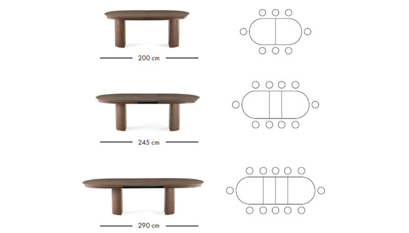 Kimono Extendable Oval Table - 6