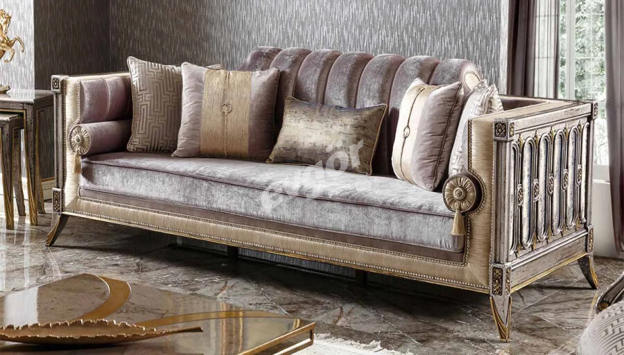 Kosova Avangarde Aynalı Üçlü Koltuk