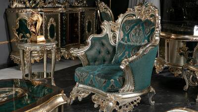 Lapseki Yeşil Klasik Berjer