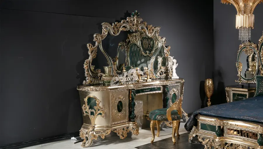 Lapseki Yeşil Klasik Şifonyer - 1