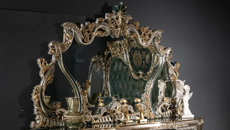 Lapseki Yeşil Klasik Şifonyer Aynası