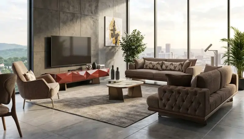 Leksa Modern Sofa Set