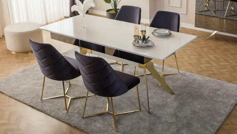 Lekza White Dining Room - 2