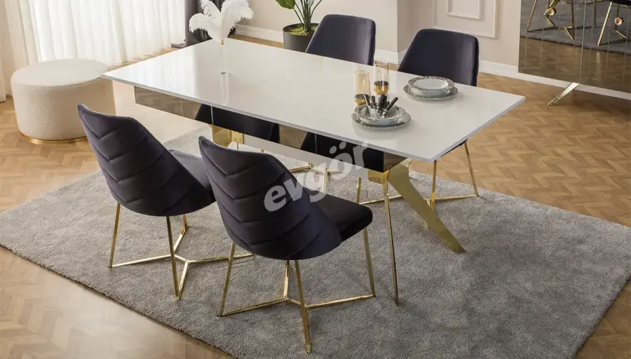 Lekza White Dining Room - 2