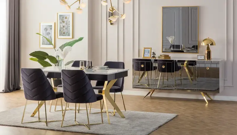 Lekza White Dining Room - 1