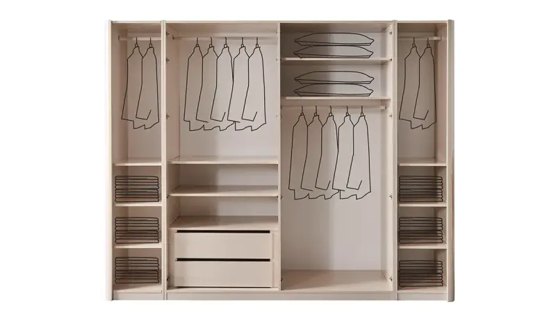 Letonya Modern 6 Kapaklı Dolap - 2