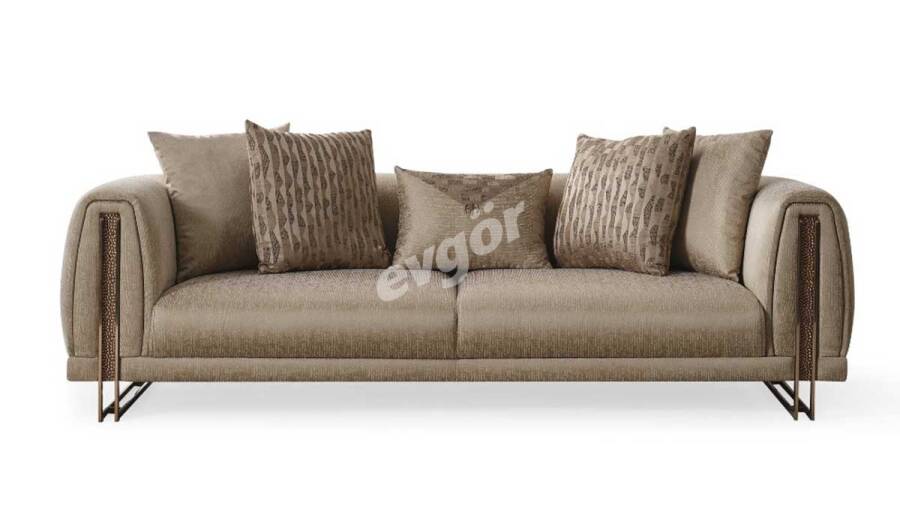 Letonya Modern Üçlü Koltuk - 1