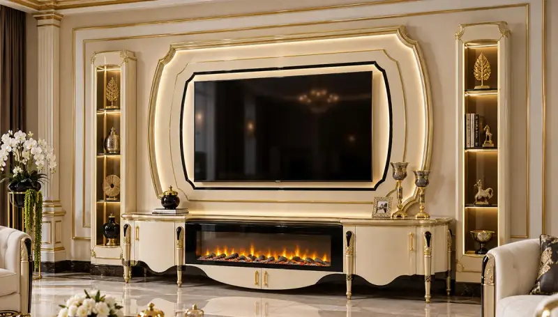 Loren TV Unit with Fireplace