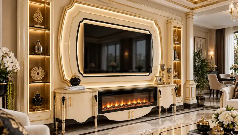 Loren TV Unit with Fireplace - 2
