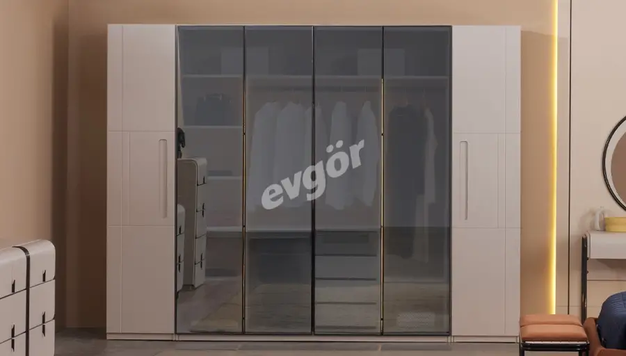 Lovera Modern 6 Door Wardrobe - 1