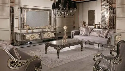 Lovren Art Deco Sofa Set - 2