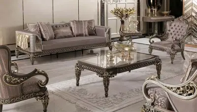 Lovren Art Deco Sofa Set - 5