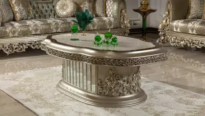 Madalyon Yeşil Klasik Koltuk Takımı - 6