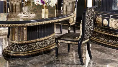 Mahaçkale Siyah Klasik Sandalye - 2