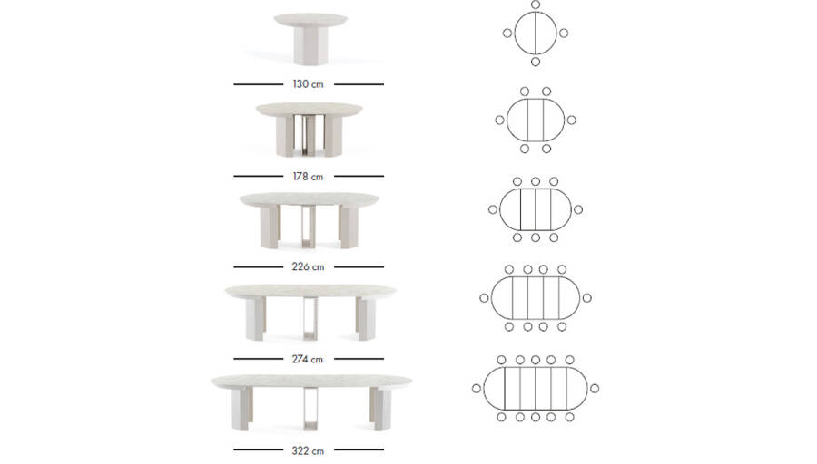 Martel Octagonal Extendable Table - 5