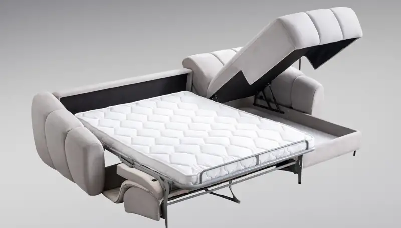 Melodi Modern Sleeper Sectional Sofa Set - 5