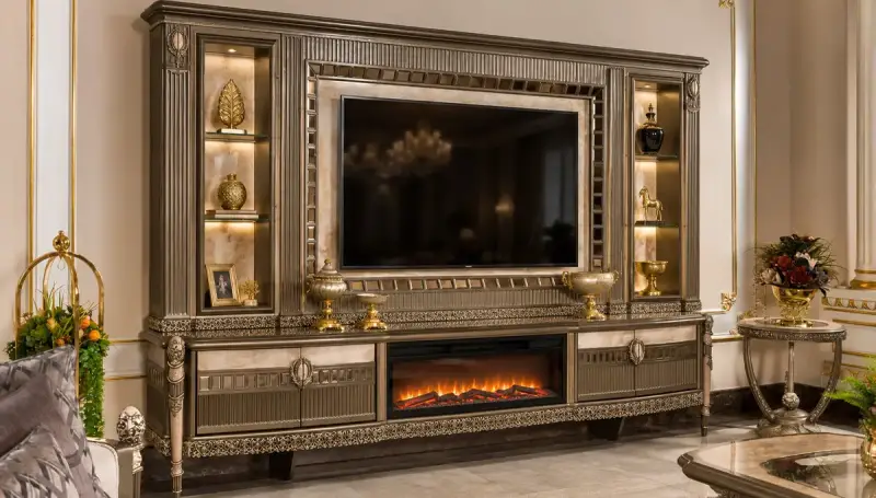 Mira TV Unit with Fireplace