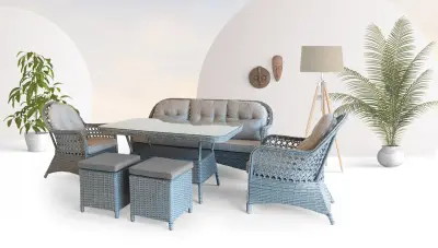 Moka Grey Rattan Seating Group - 1