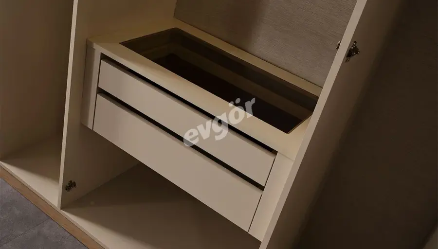 Novara Modern Gardırop (4 Boyalı+ 2 Alüminyum Kapak) - 4