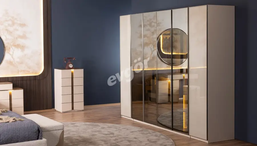 Olenda Modern 6 Door Wardrobe - 1