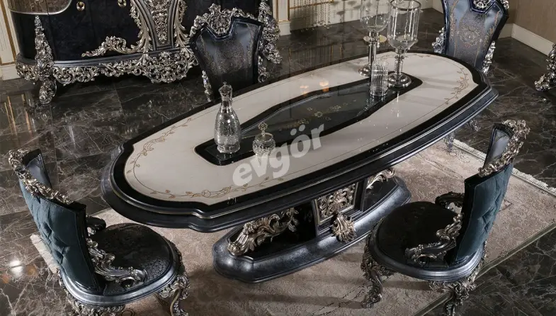 Osmanlı Mavi Klasik Yemek Masası - 1