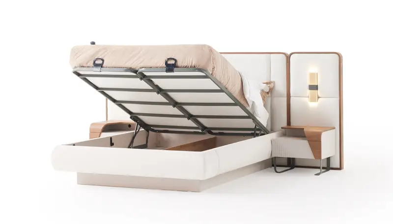 Palino Modern Bed Frame with Storage (160x200) - 1