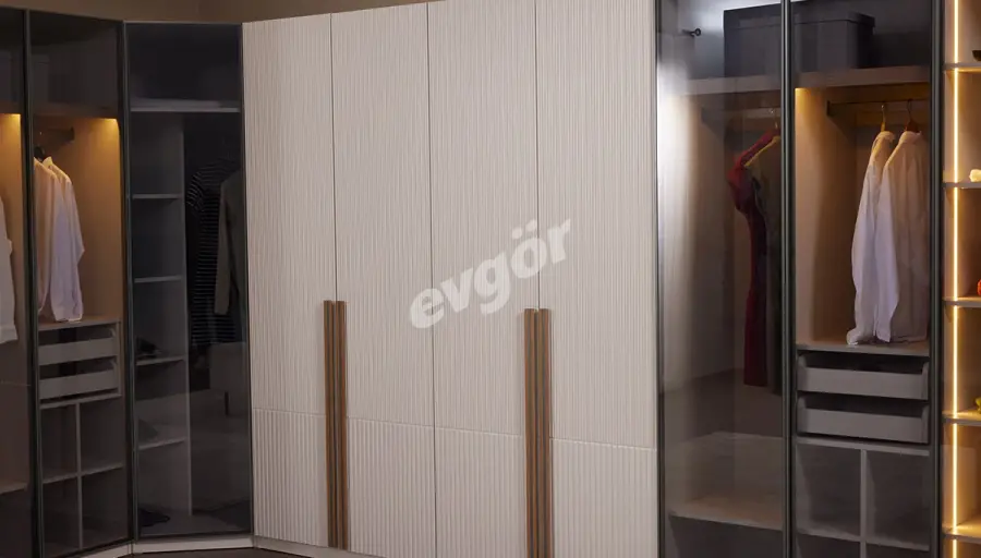 Palino Modern Corner Wardrobe - 2