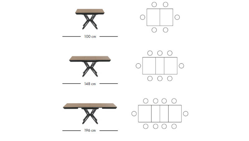 Pardel Square Table - 6
