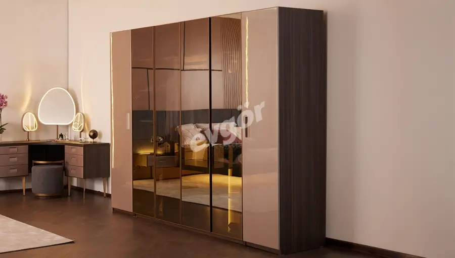 Parina Modern 6 Door Wardrobe - 1