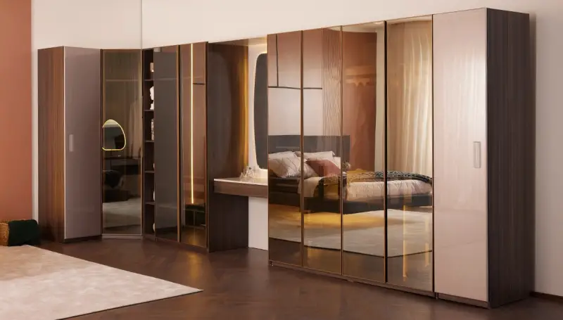 Parina Modern Corner Wardrobe - 1