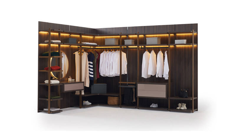 Parina Modern Open Corner Wardrobe - 2