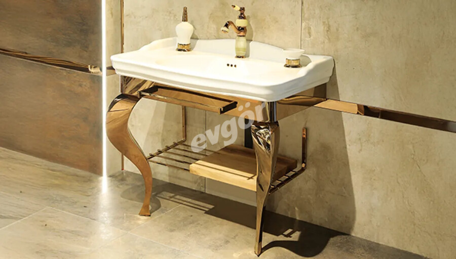 Perlino Rose Lükens Ayak Lavabo