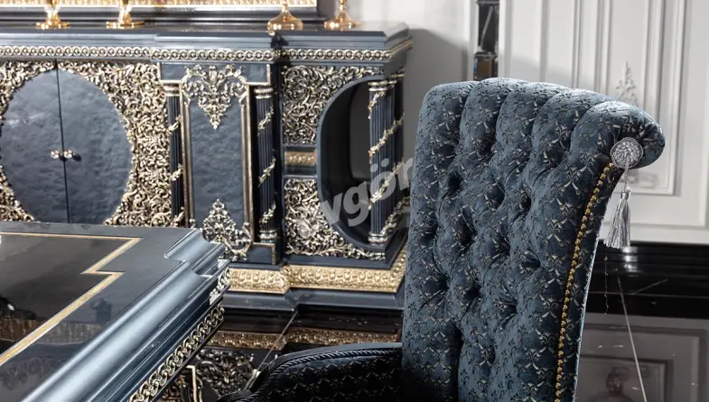 Piraye Mavi Klasik Sandalye - 2